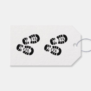 Novelty Humourous Santa's Boot Prints Gift Tags
