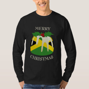 Novelty Merry CHRISTMAS PUDDING Jamaica T-Shirt