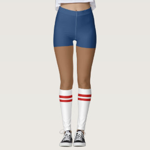 Novelty Nerdy Shorts And Tube Socks Leggings