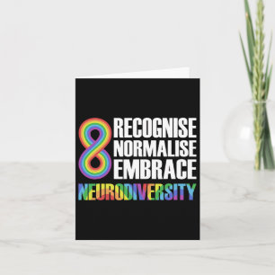 Novelty Neurodiversity Rainbow Infinity Autism Awa Card