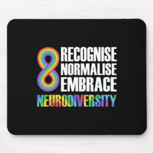 Novelty Neurodiversity Rainbow Infinity Autism Awa Mouse Pad