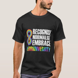 Novelty Neurodiversity Rainbow Infinity Autism Awa T-Shirt