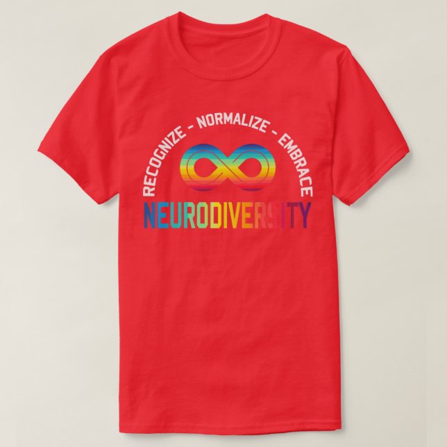 Novelty Neurodiversity Rainbow Infinity Women Men  T-Shirt (Design Front)