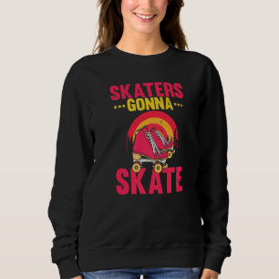 Novelty Nostalgic Old Fashioned Roller Skates Enth Sweatshirt