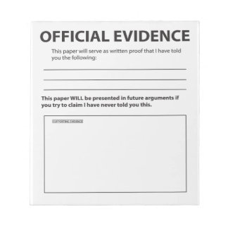 Novelty Official Evidence Funny Notepad