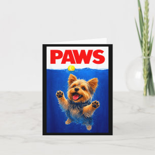 Novelty Paws Yorkshire Terrier Dog Illustration Card