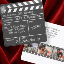 Novelty Personalised Movie Clapperboard Wedding