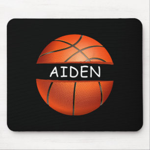 Novelty Personalised Name Aiden Sports Bysketbyll  Mouse Pad