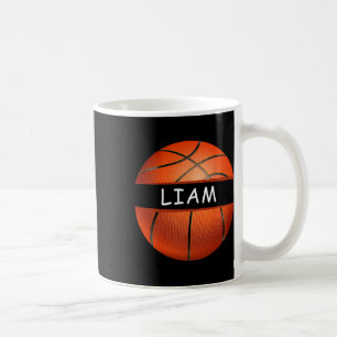Novelty Personalised Name Liam Sports Bysketbyll Coffee Mug
