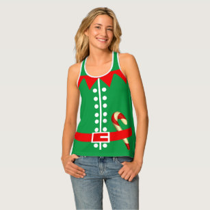 Novelty Santas Elf Costume Singlet