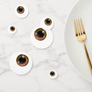 Novelty Silly Brown Eye Eyeball Halloween Confetti