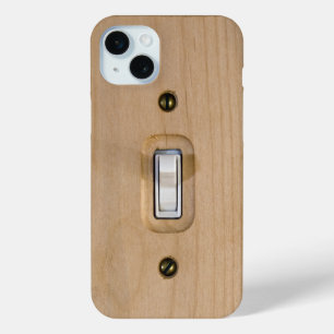 Novelty Wooden Switch Plate Close-Up Photograph iPhone 15 Mini Case