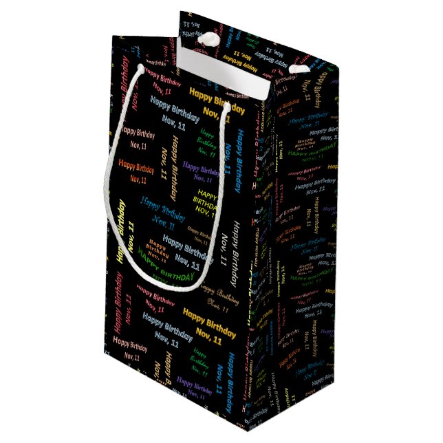 November, 11 Birthday Gift Bag (Back Angled)