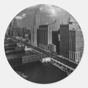 November 1939:  The city of Chicago Classic Round Sticker