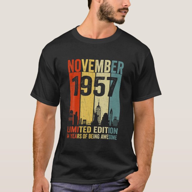 November 1957 Limited Edition 64 Years Of Being Aw T-Shirt (Front)