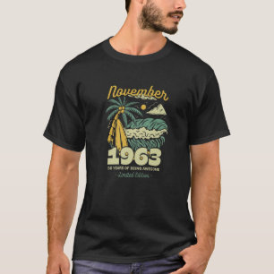 November 1963 58 Years Of Being Awesome Birthday V T-Shirt
