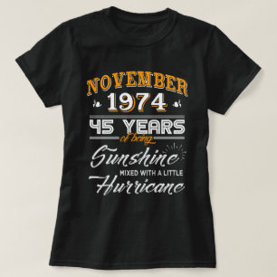 November 1974 Shirt 45th Anniversary Gifts
