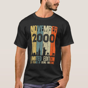 November 2000 T Shirt 20 Year Old Shirt 2000 Birth