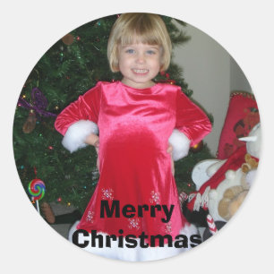 November 2006 004, MerryChristmas Classic Round Sticker