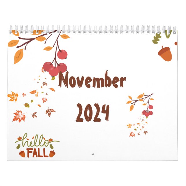 November 2024 1 Month Fall Calendar (Cover)