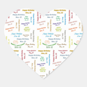 November, 22 Birthday Sticker