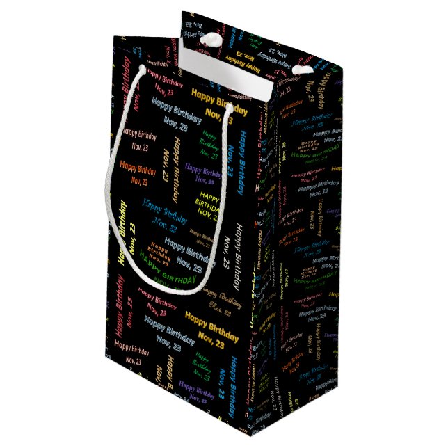 November, 23 Birthday Gift Bag (Back Angled)