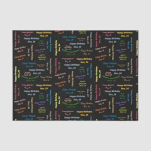 November, 24 Birthday Tissue Paper