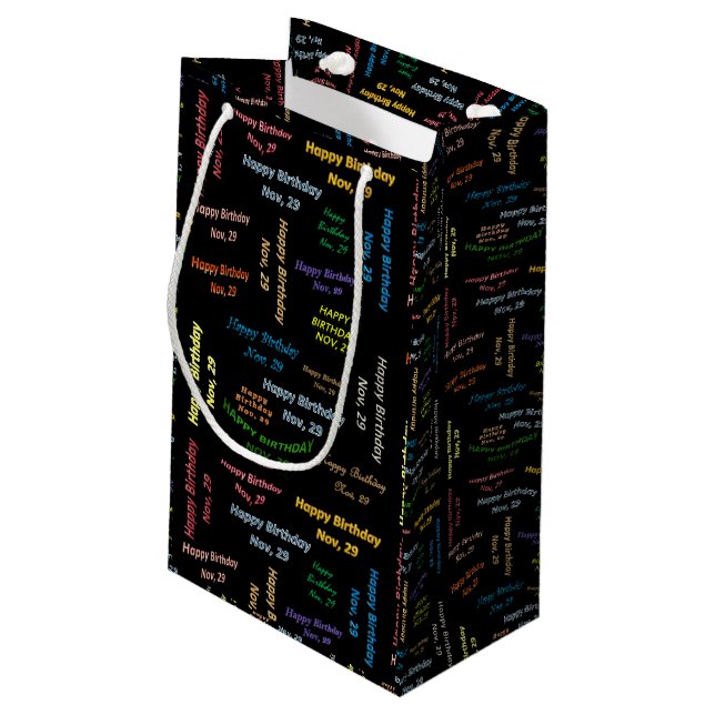 November, 29 Birthday Gift Bag (Back Angled)