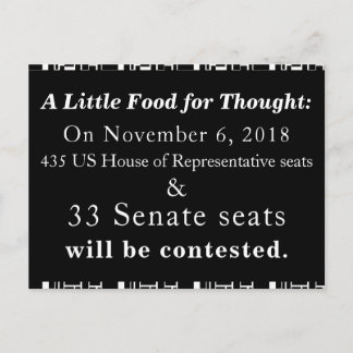 November 6, 2018 Midterm US Elections Are Coming Postcard