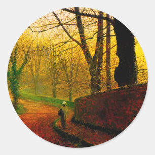November Afternoon Stapleton Park Grimshaw Classic Round Sticker