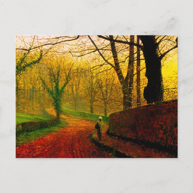 November Afternoon Stapleton Park Grimshaw Holiday Postcard (Front)
