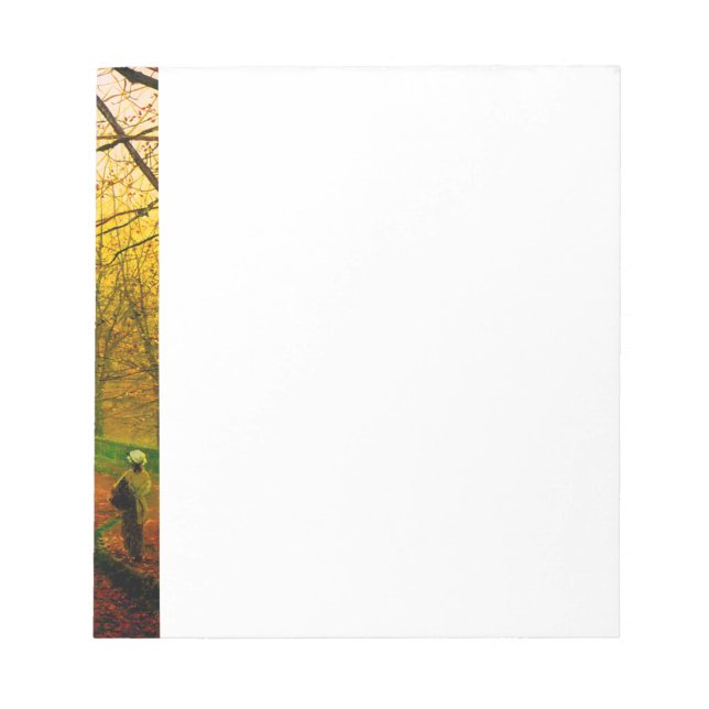 November Afternoon Stapleton Park Grimshaw Notepad (Front)