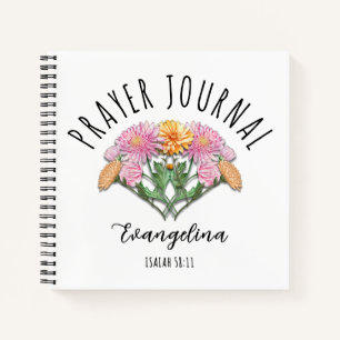 November Birth Month Flower Christian Prayer Notebook