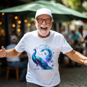 November Birth Month Spirit Animal Peacock T-Shirt