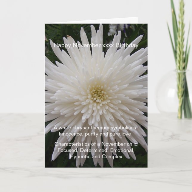 November Birthday Card (Front)