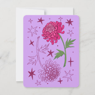 November Birthday Month Card (Chrysanthemum)