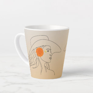 November Birthstone and Flower- Beautiful Lines Latte Mug