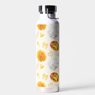 November Birthstone & Flower   Citrine & Chrysanth Water Bottle