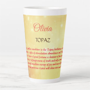 November Birthstone Topaz design  Latte Mug