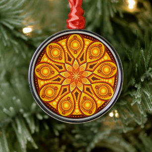 November Birthstone Topaz Mandala Ornament