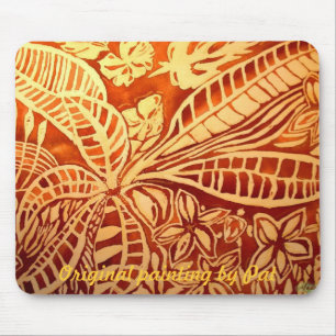 November brown leaves mouse pad