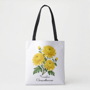 November Chrysanthemum Flowers Tote Bag