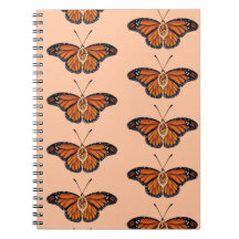 November Citrine Monarch Butterfly Pattern Design