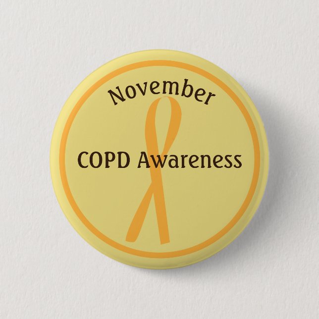 November COPD Awareness Month 6 Cm Round Badge (Front)