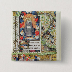 November; deer hunting 15 cm square badge