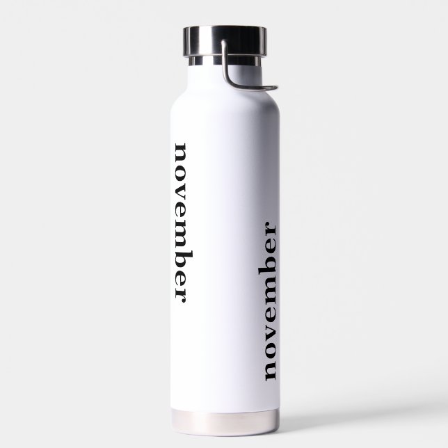 November Definition Birthday Water Bottle (Left)