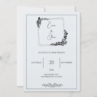 "November Elegance" Customisable Wedding Invitati Invitation