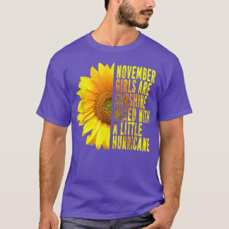 November Girls Sunshine Mied Hurricane Sunflower B T-Shirt