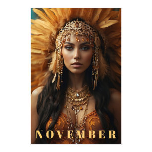 *~* NOVEMBER Headdress Topaz Birthstone AP52 Photo Print