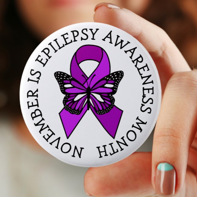 November is Epilepsy Awareness Month 6 Cm Round Badge (Creator Uploaded)